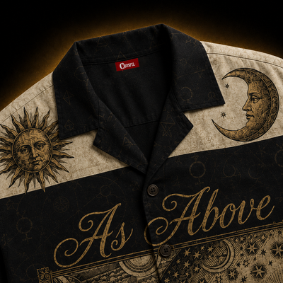 As Above So Below — Hermetic Flammarion Hawaiian Shirt