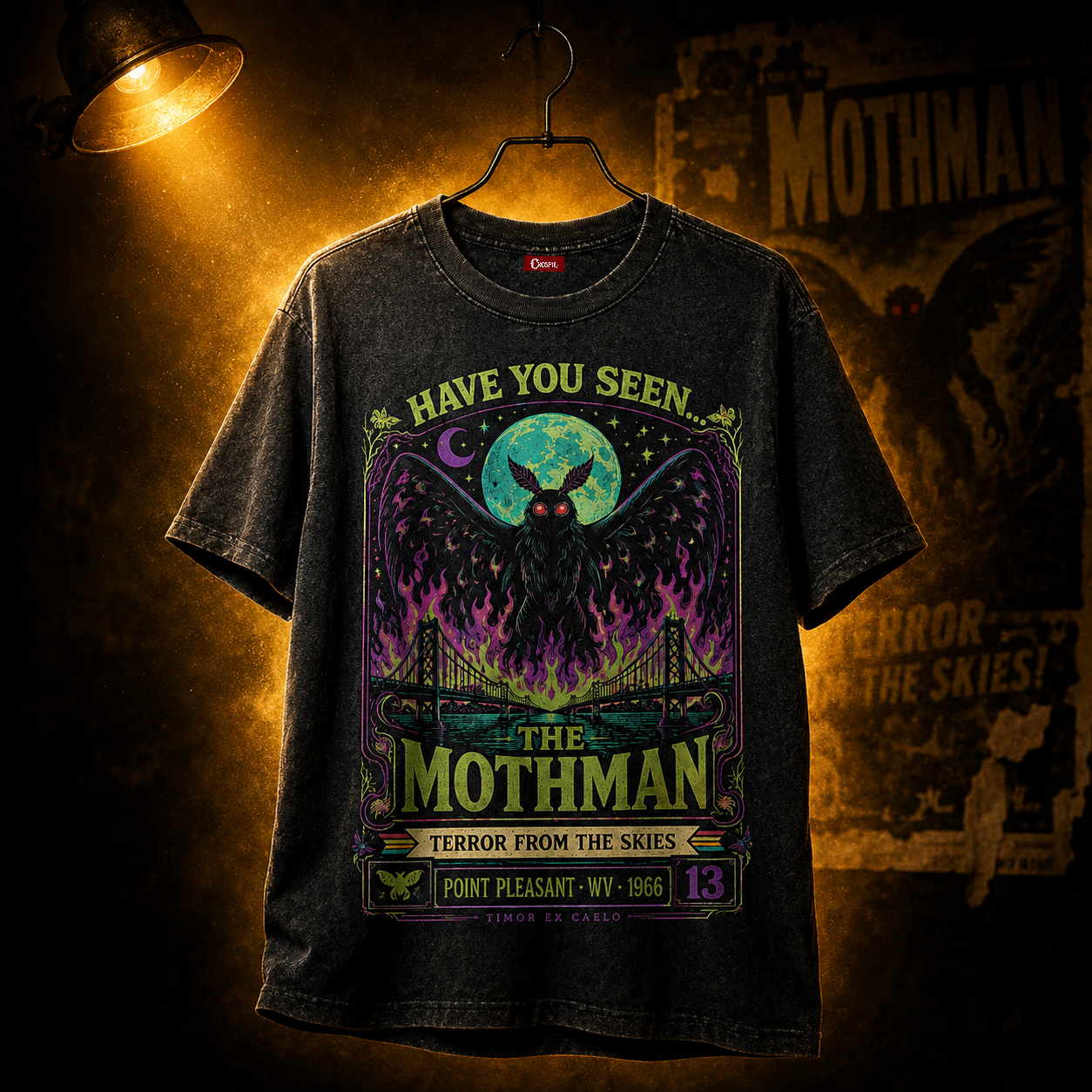 Mothman — Have You Seen Terror From The Skies Washed T-Shirt