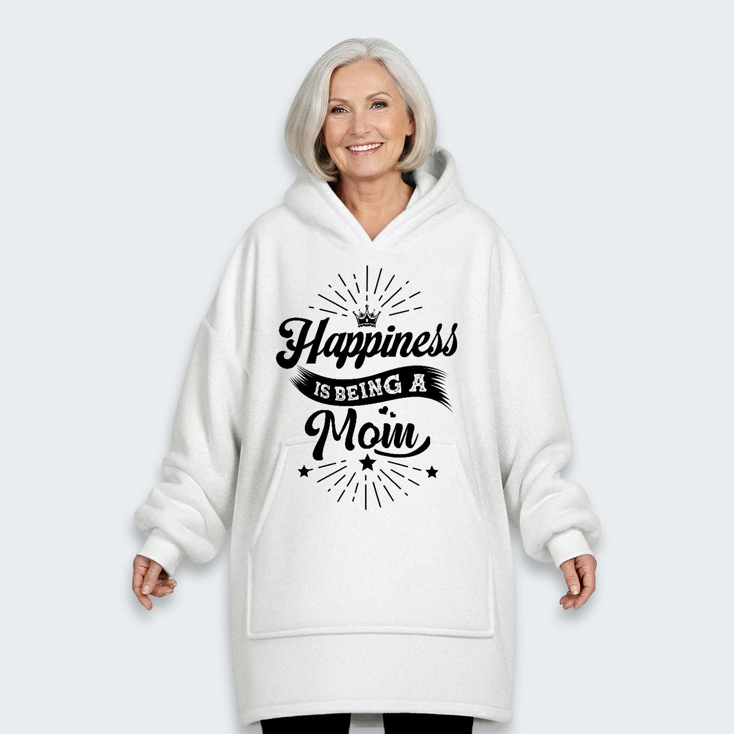 Happiness Is Being A Mom Hoodie Blanket 380126