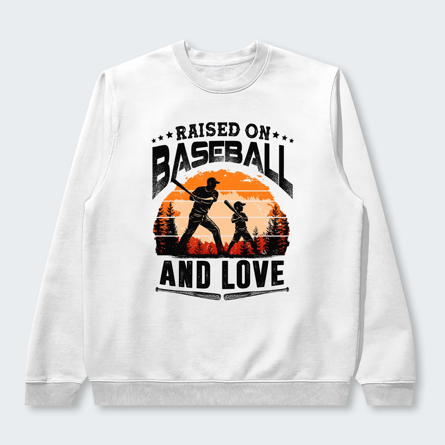 Raised on baseball and love. Sweater 510126