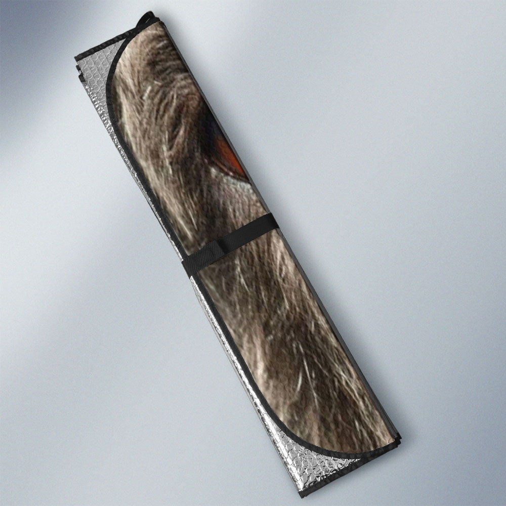 Black Schnoodle Eyes Car Sun Shade 94