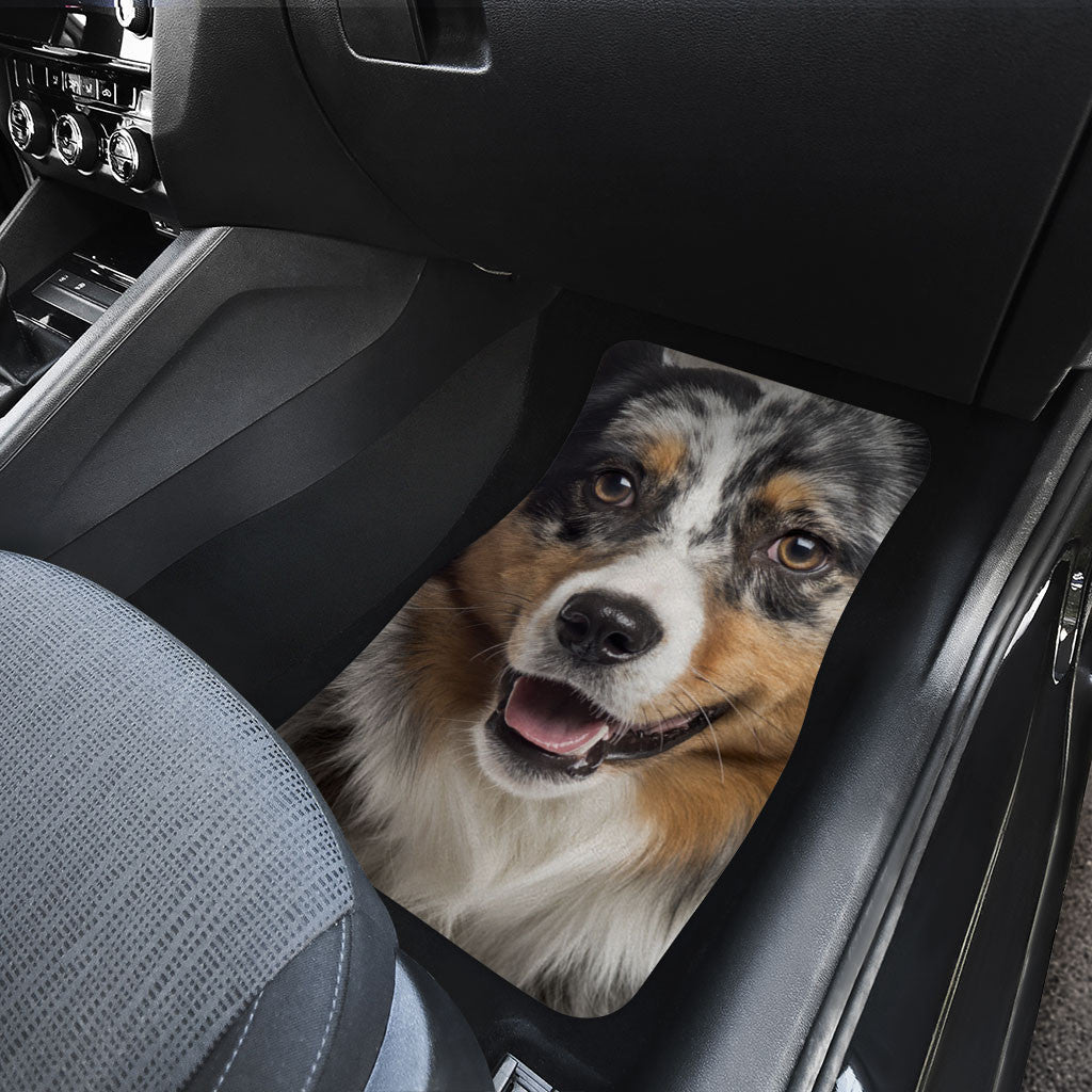 Australian Shepherd Dog Funny Face Car Floor Mats 119