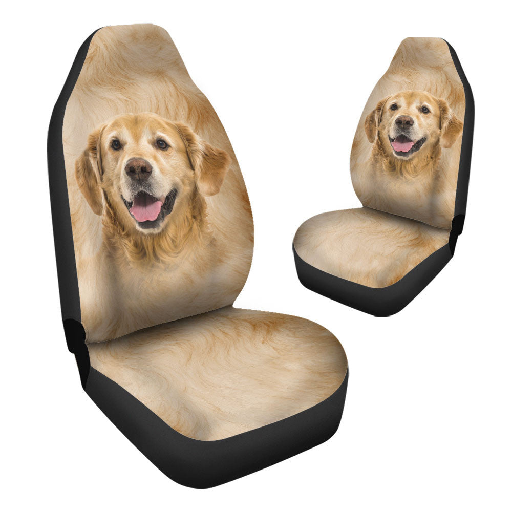 Golden Retriever Dog Funny Face Car Seat Covers 120