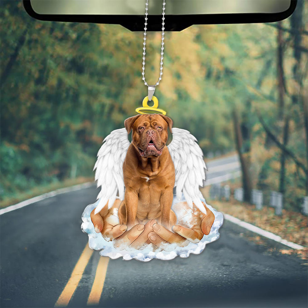 Dogue de Bordeaux In The Hands Of God Car Hanging Ornament