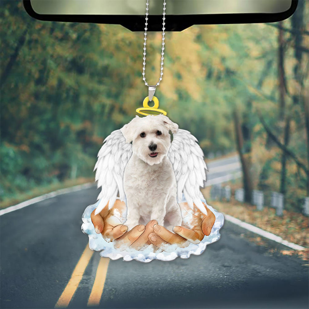 Coton de Tulear In The Hands Of God Car Hanging Ornament