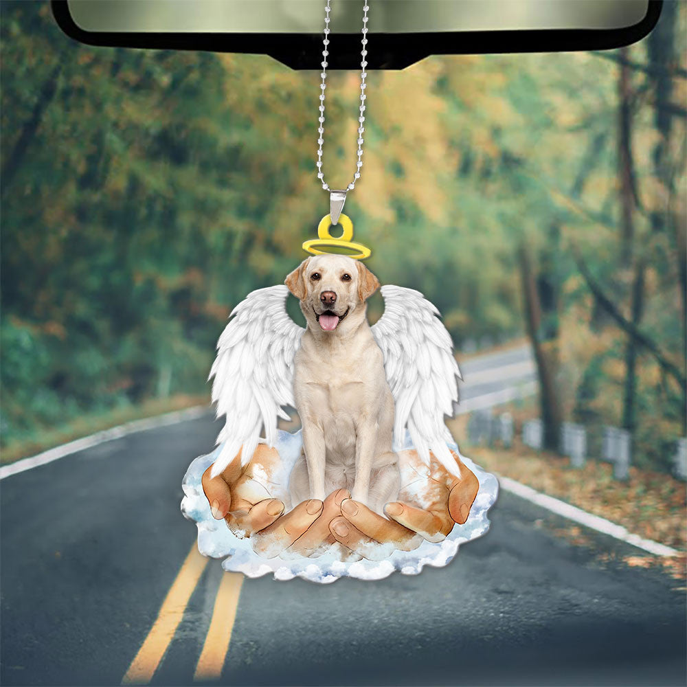 Labrador Retriever In The Hands Of God Car Hanging Ornament