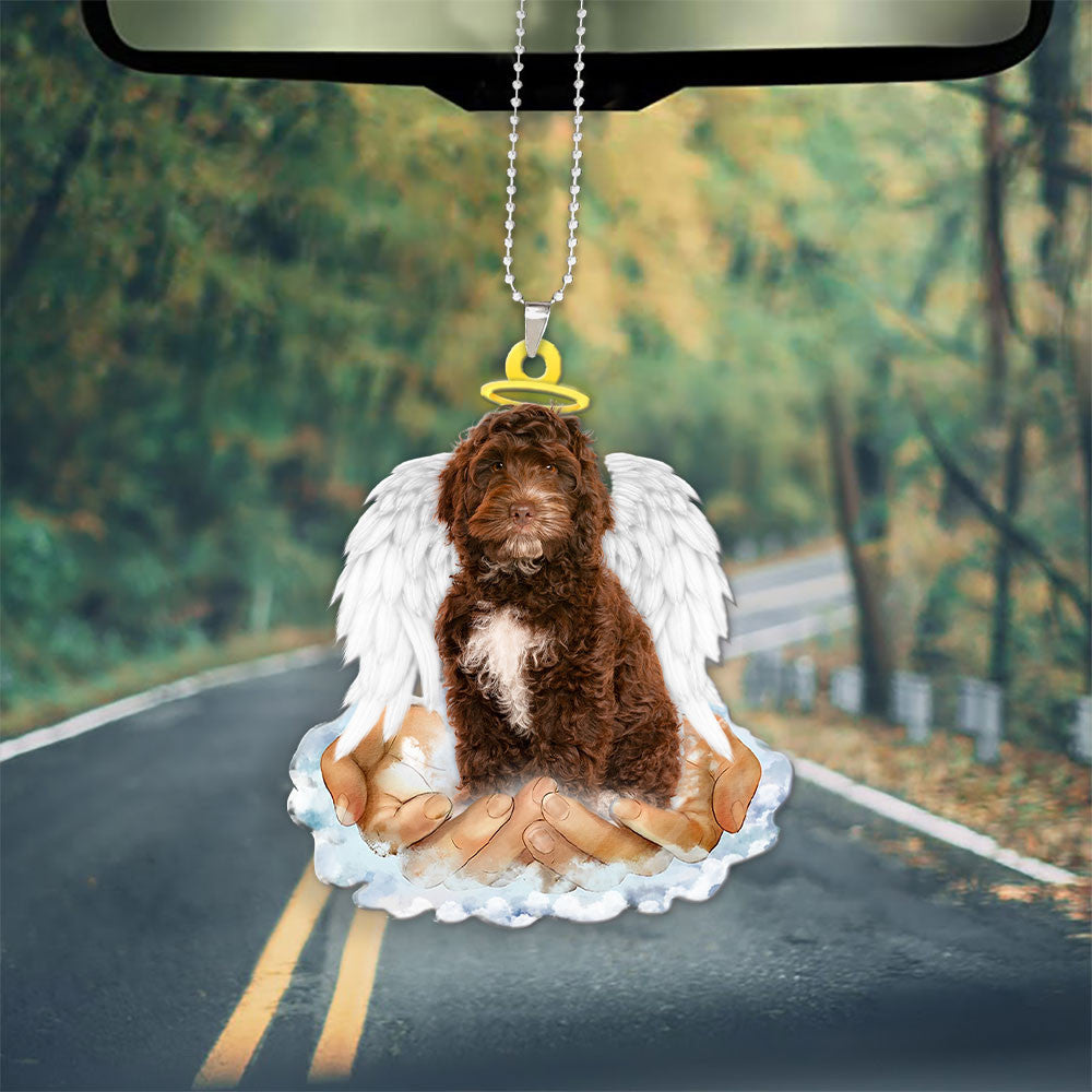 Cockapoo In The Hands Of God Car Hanging Ornament
