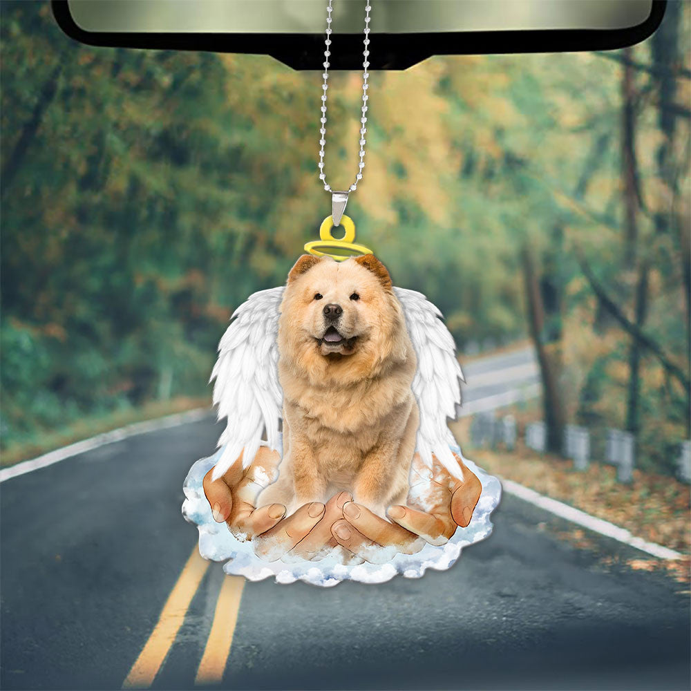 Chow Chow In The Hands Of God Car Hanging Ornament