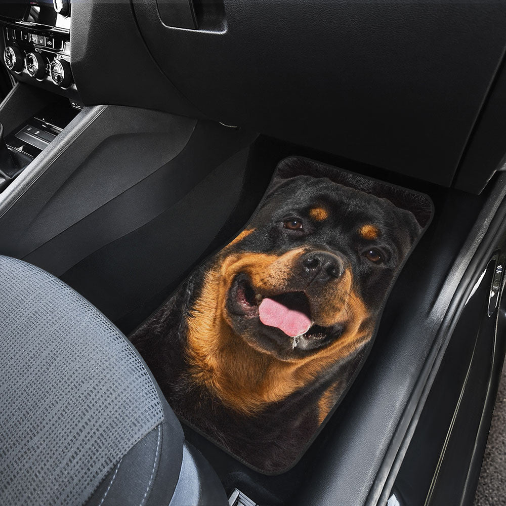 Rottweiler Funny Face Car Floor Mats 119