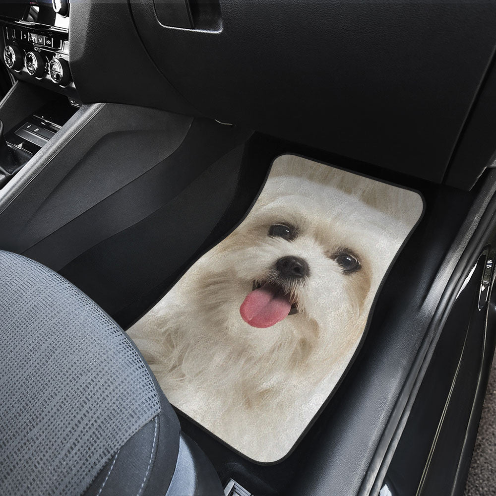 Maltese Funny Face Car Floor Mats 119