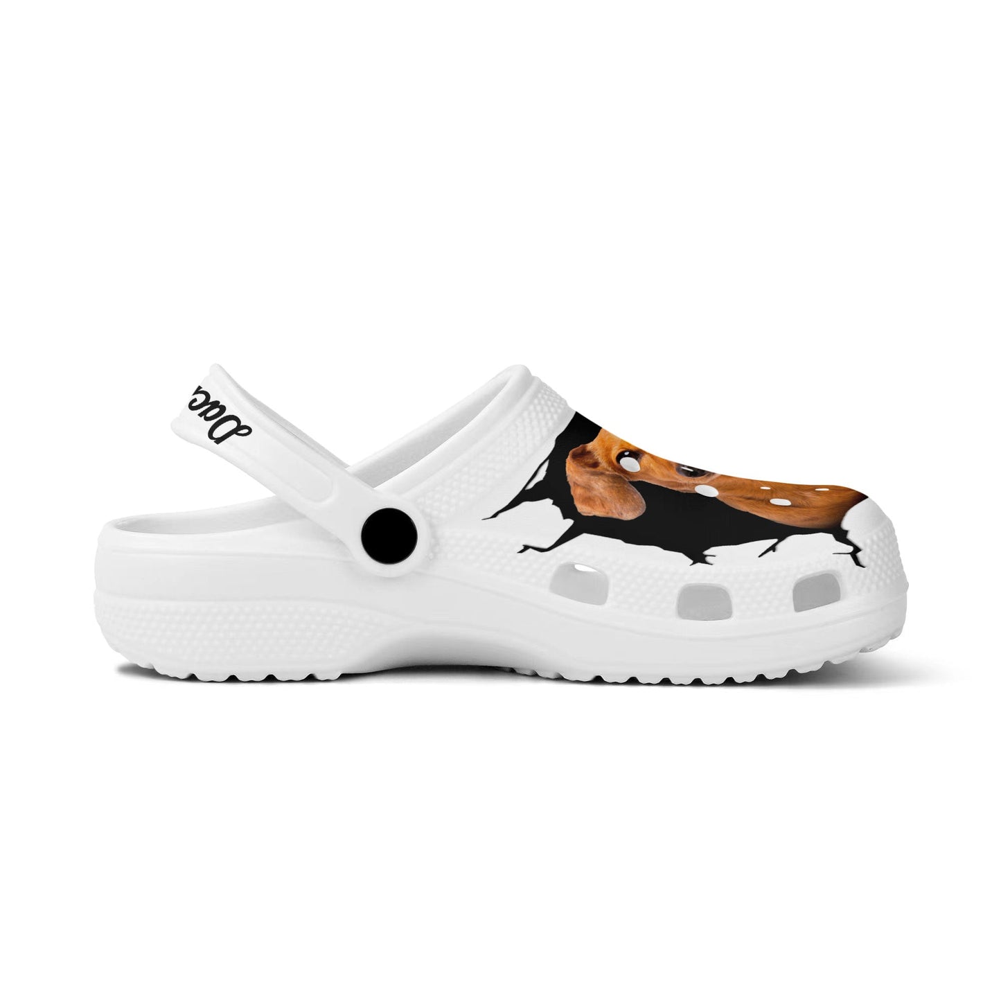 Dachshund - 3D Graphic Custom Name Crocs Shoes