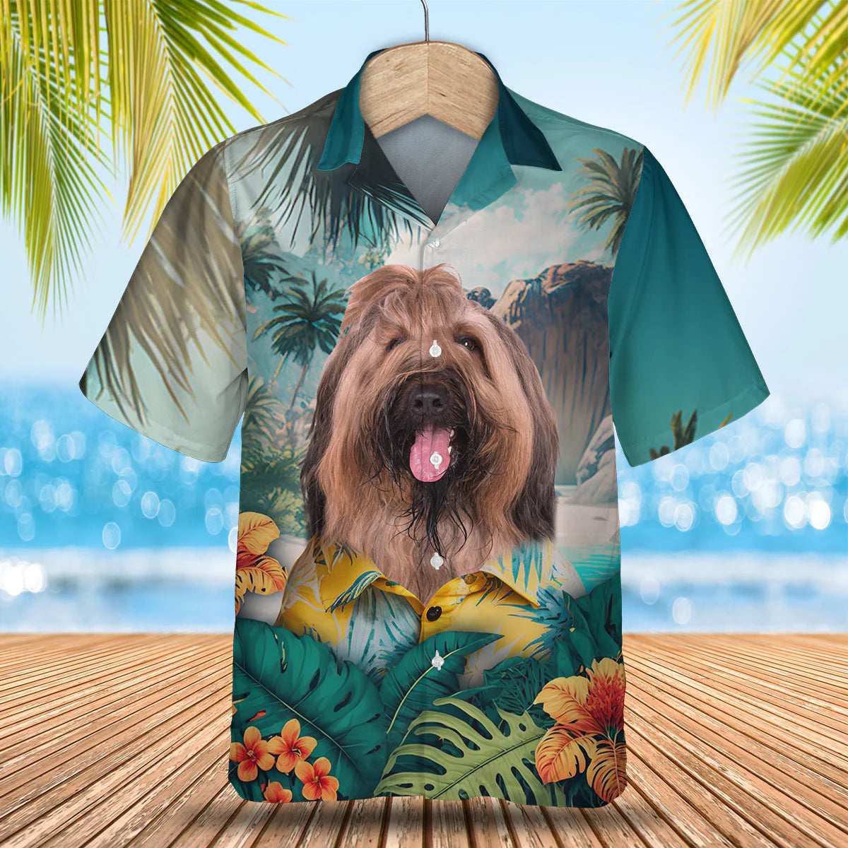 Briard - 3D Tropical Hawaiian Shirt