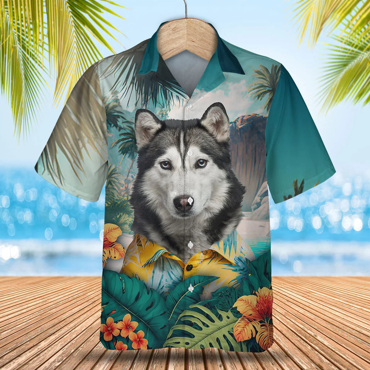 Husky - 3D Tropical Hawaiian Shirt