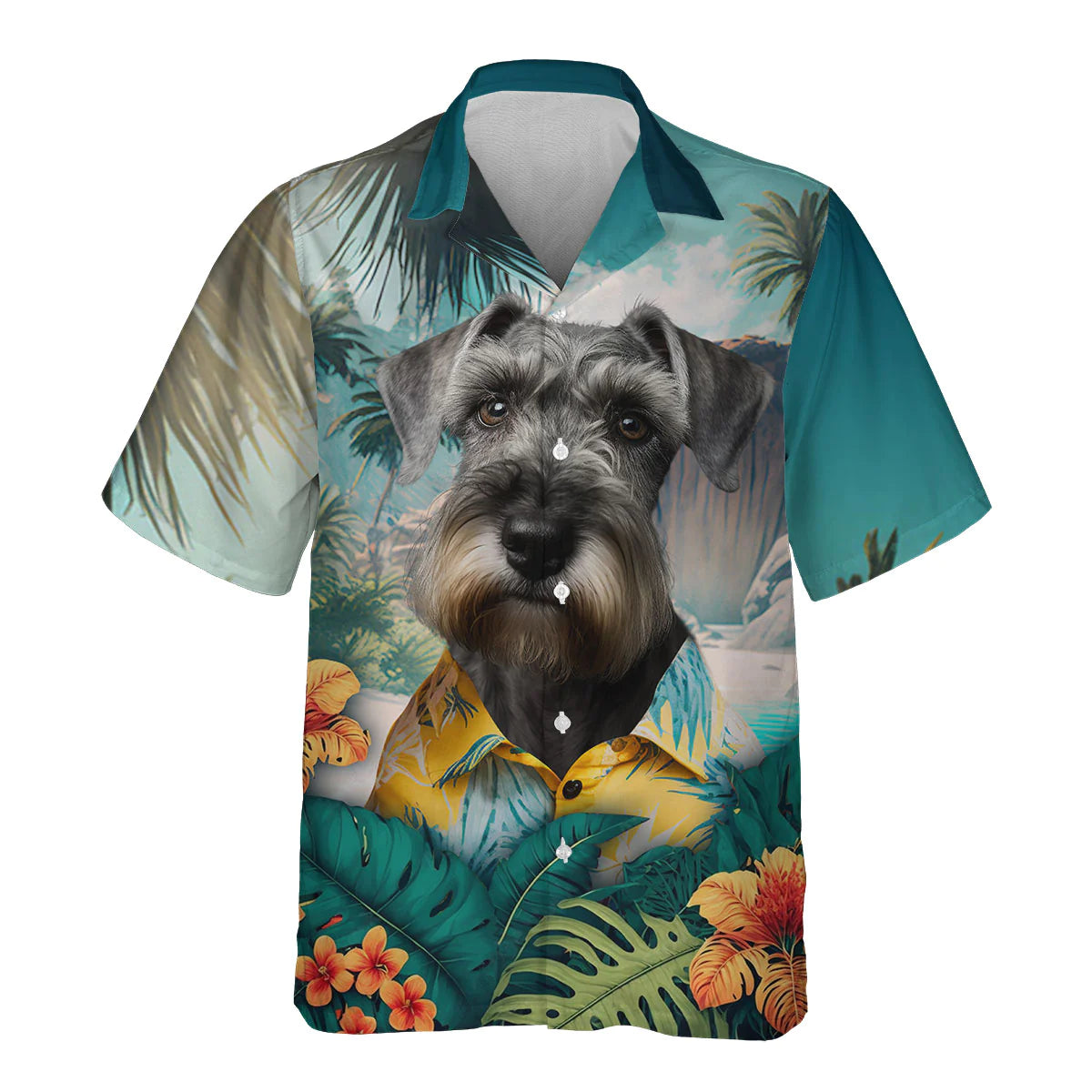 Cesky Terrier AI - 3D Tropical Hawaiian Shirt