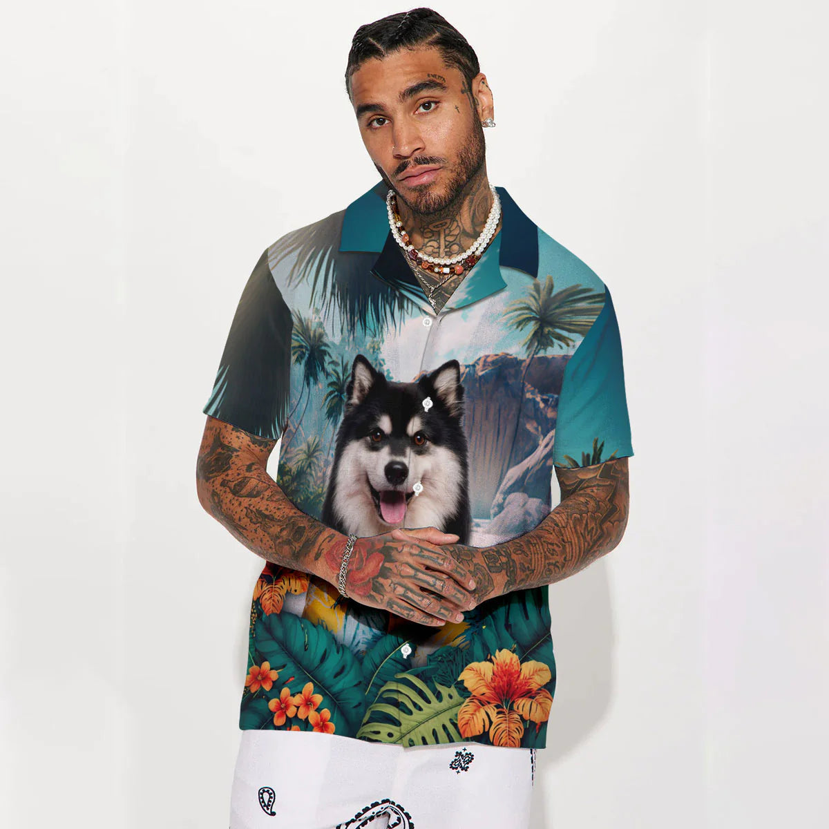 Finnish Lapphund - 3D Tropical Hawaiian Shirt