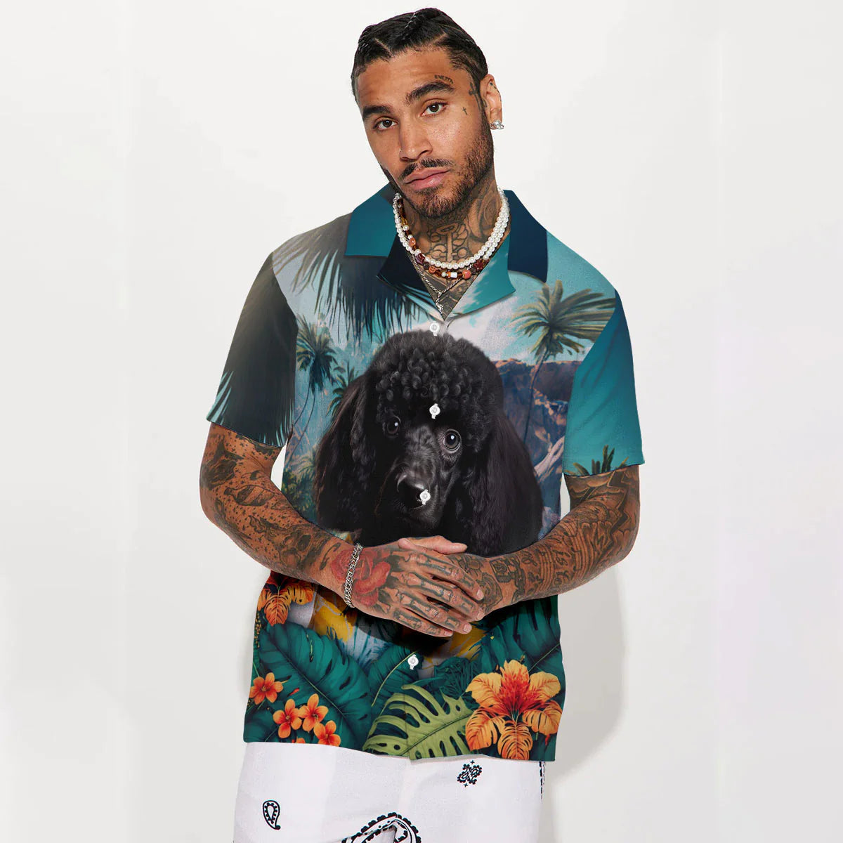 Poodle - 3D Tropical Hawaiian Shirt