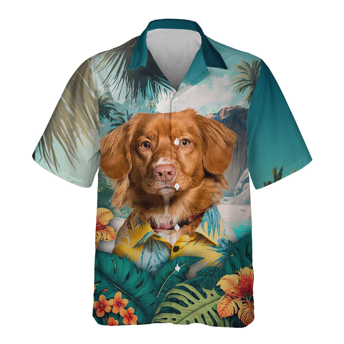 Nova Scotia Duck Tolling Retriever - 3D Tropical Hawaiian Shirt