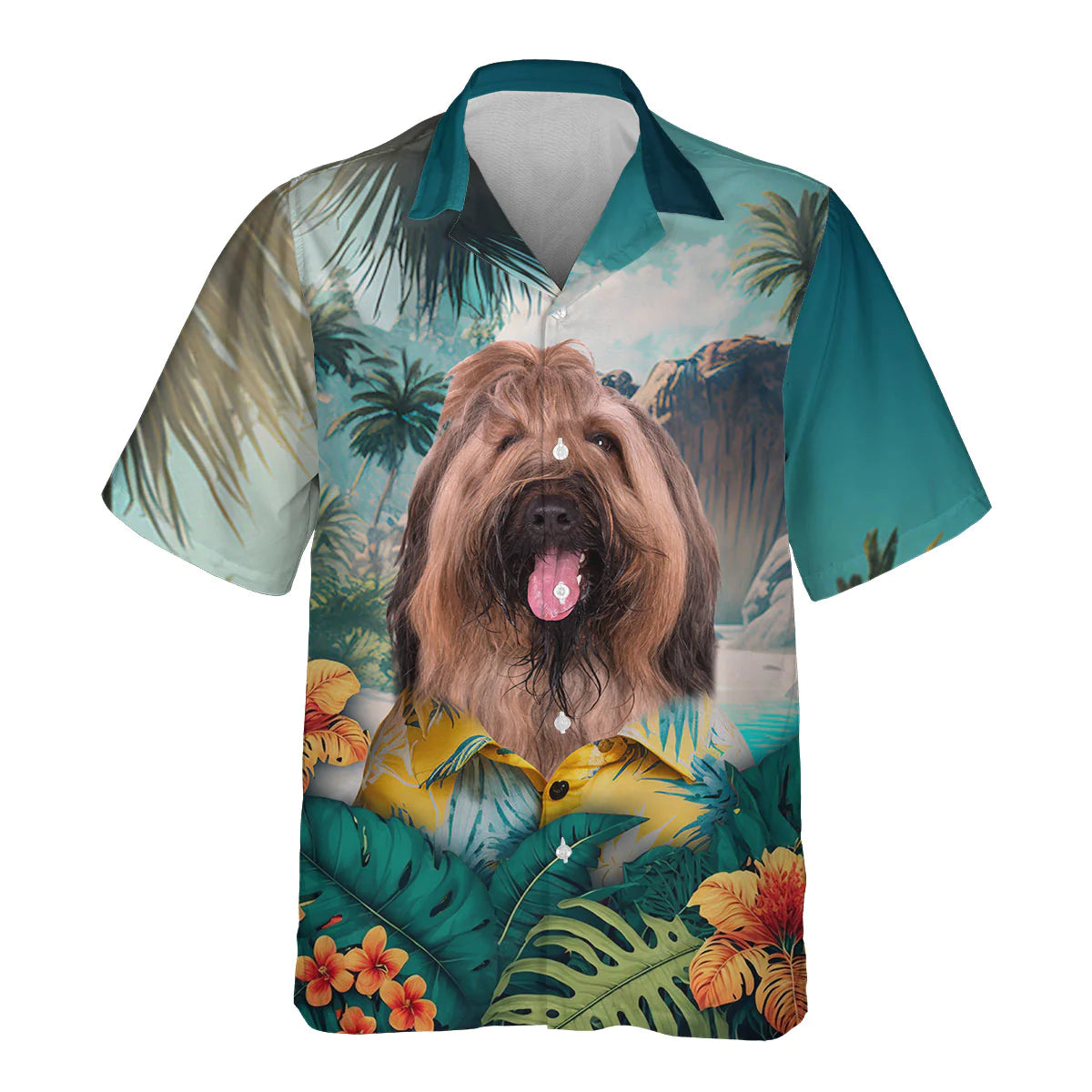 Briard - 3D Tropical Hawaiian Shirt
