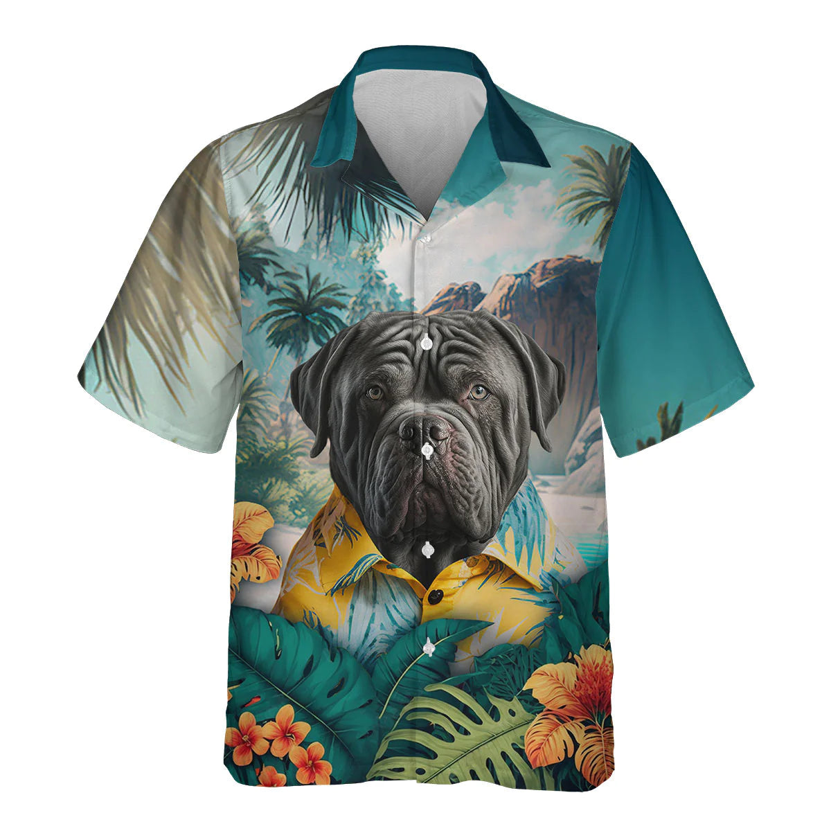 Neapolitan Mastiff - 3D Tropical Hawaiian Shirt