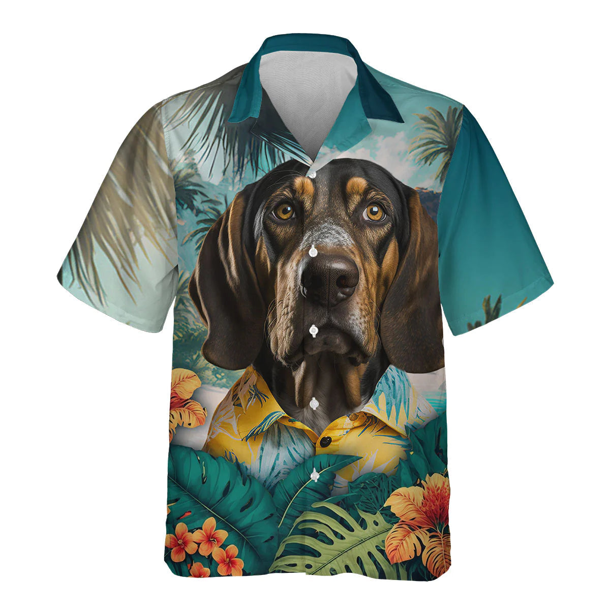 Coonhound - 3D Tropical Hawaiian Shirt