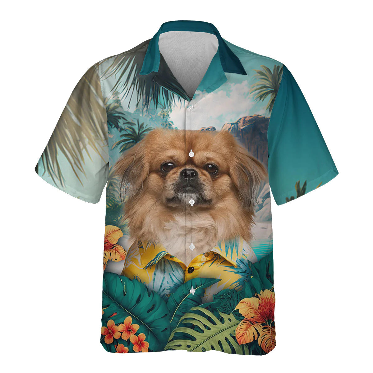 Pekingese - 3D Tropical Hawaiian Shirt