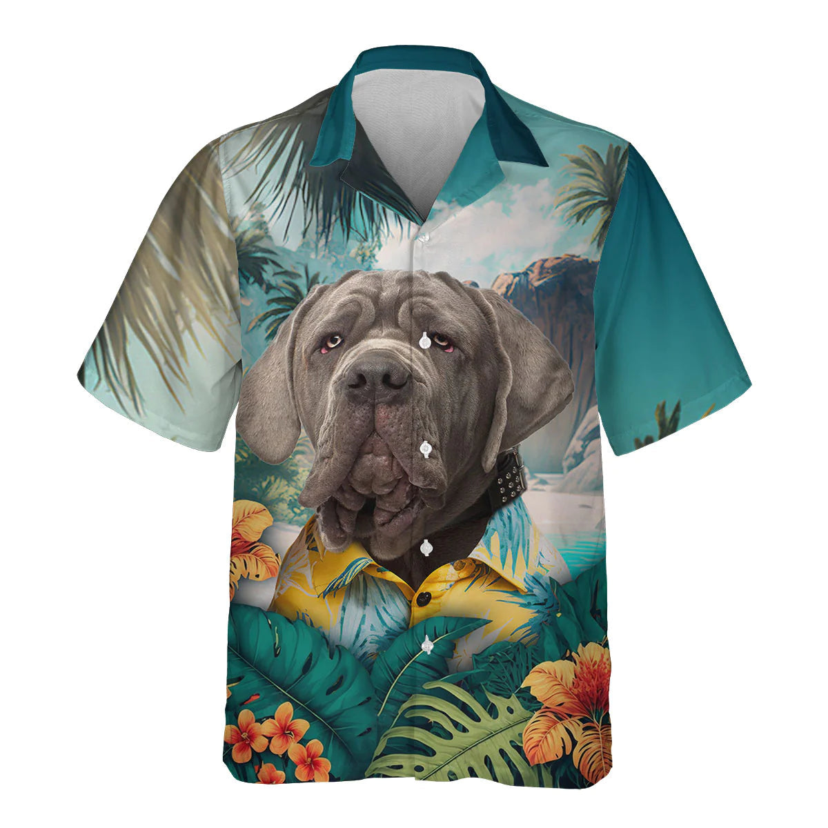 Neapolitan Mastiff - 3D Tropical Hawaiian Shirt