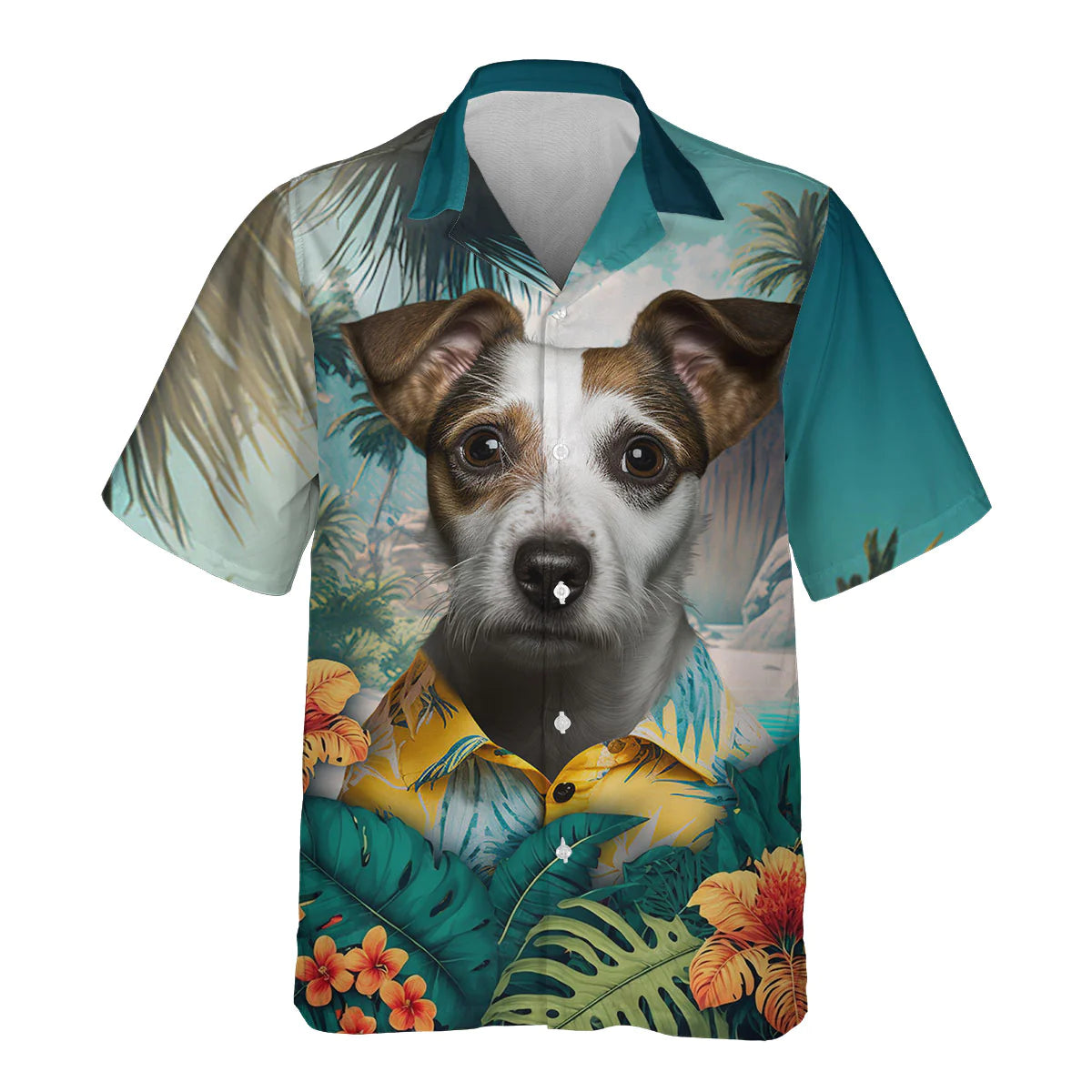 Jack Russell Terrier - 3D Tropical Hawaiian Shirt
