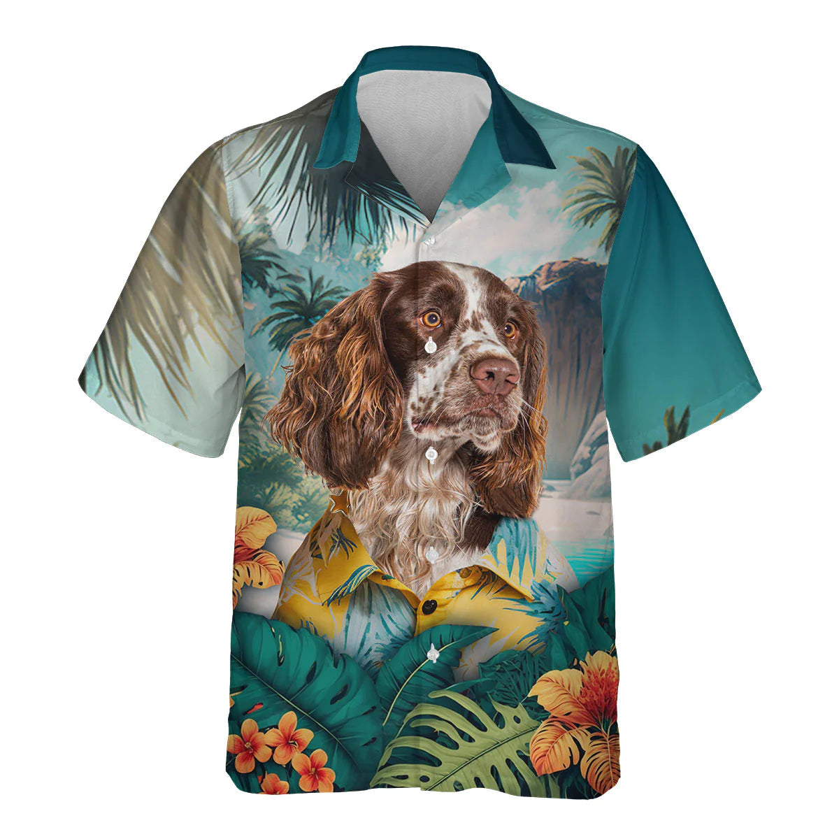 English Springer Spaniel - 3D Tropical Hawaiian Shirt