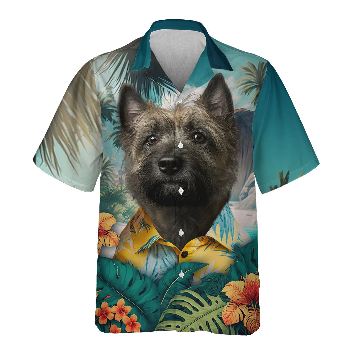 Cairn Terrier AI - 3D Tropical Hawaiian Shirt