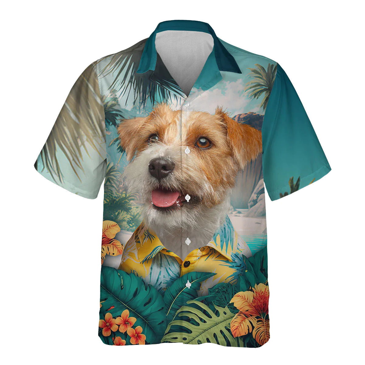 Jack Russell Terrier - 3D Tropical Hawaiian Shirt