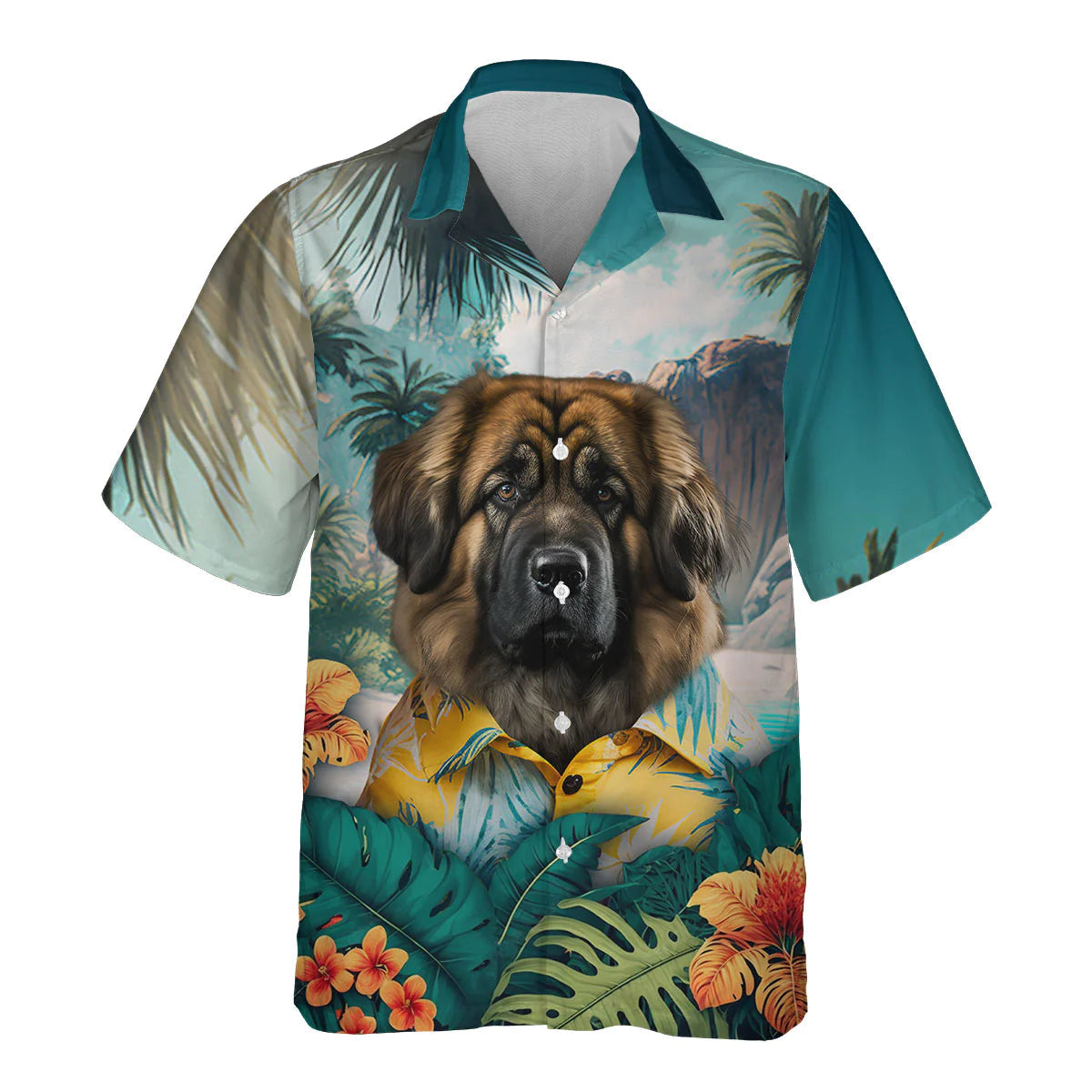 Leonberger - 3D Tropical Hawaiian Shirt