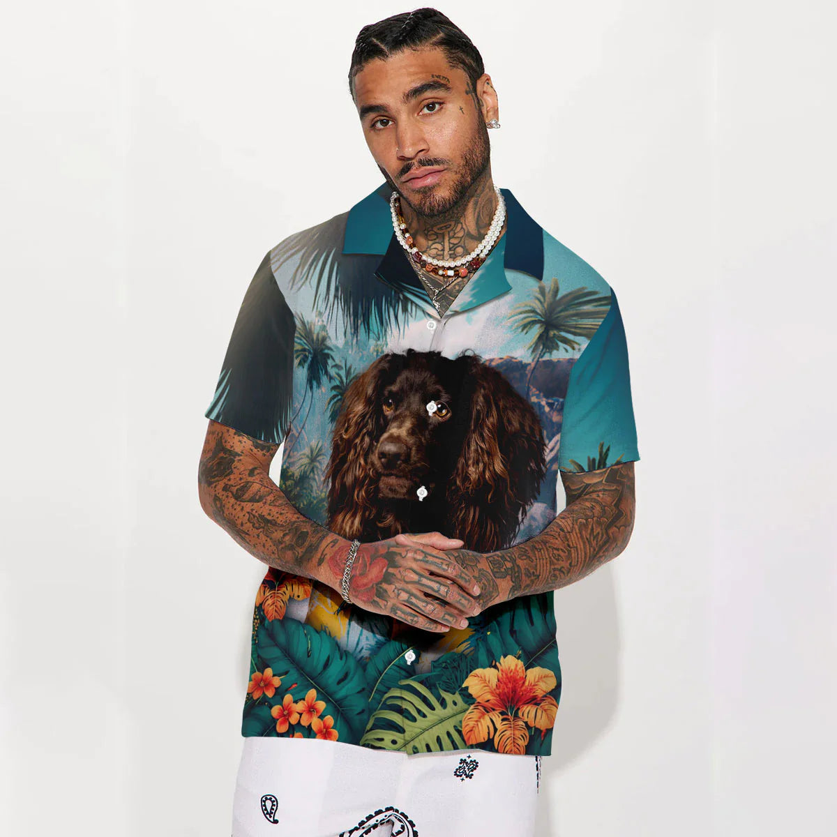 Boykin Spaniel - 3D Tropical Hawaiian Shirt