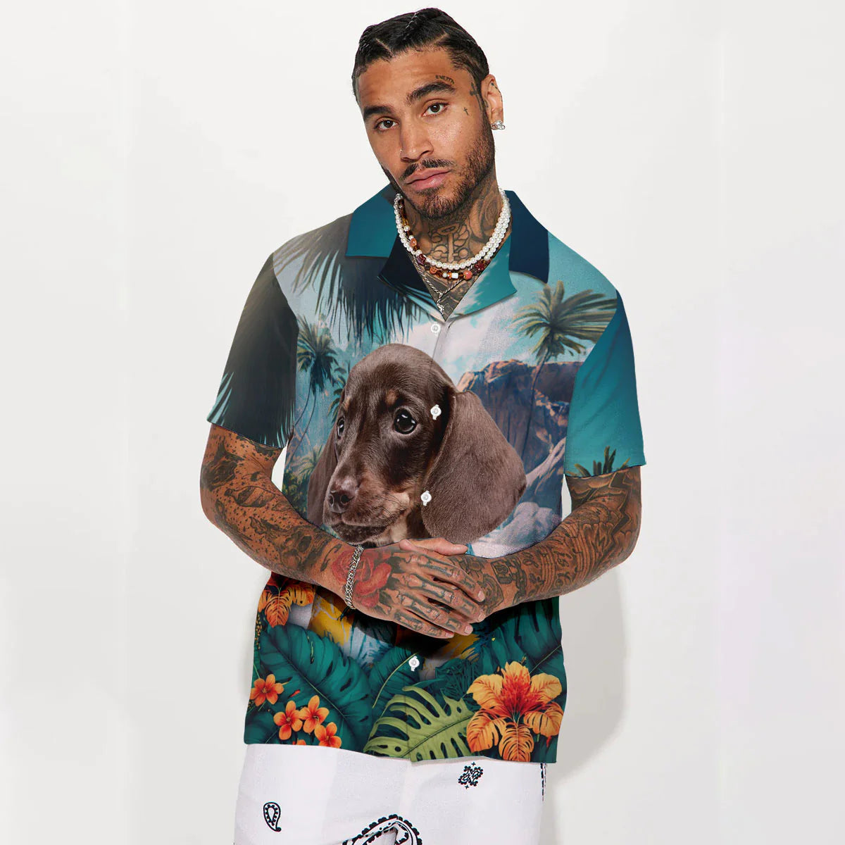 Dachshund - 3D Tropical Hawaiian Shirt