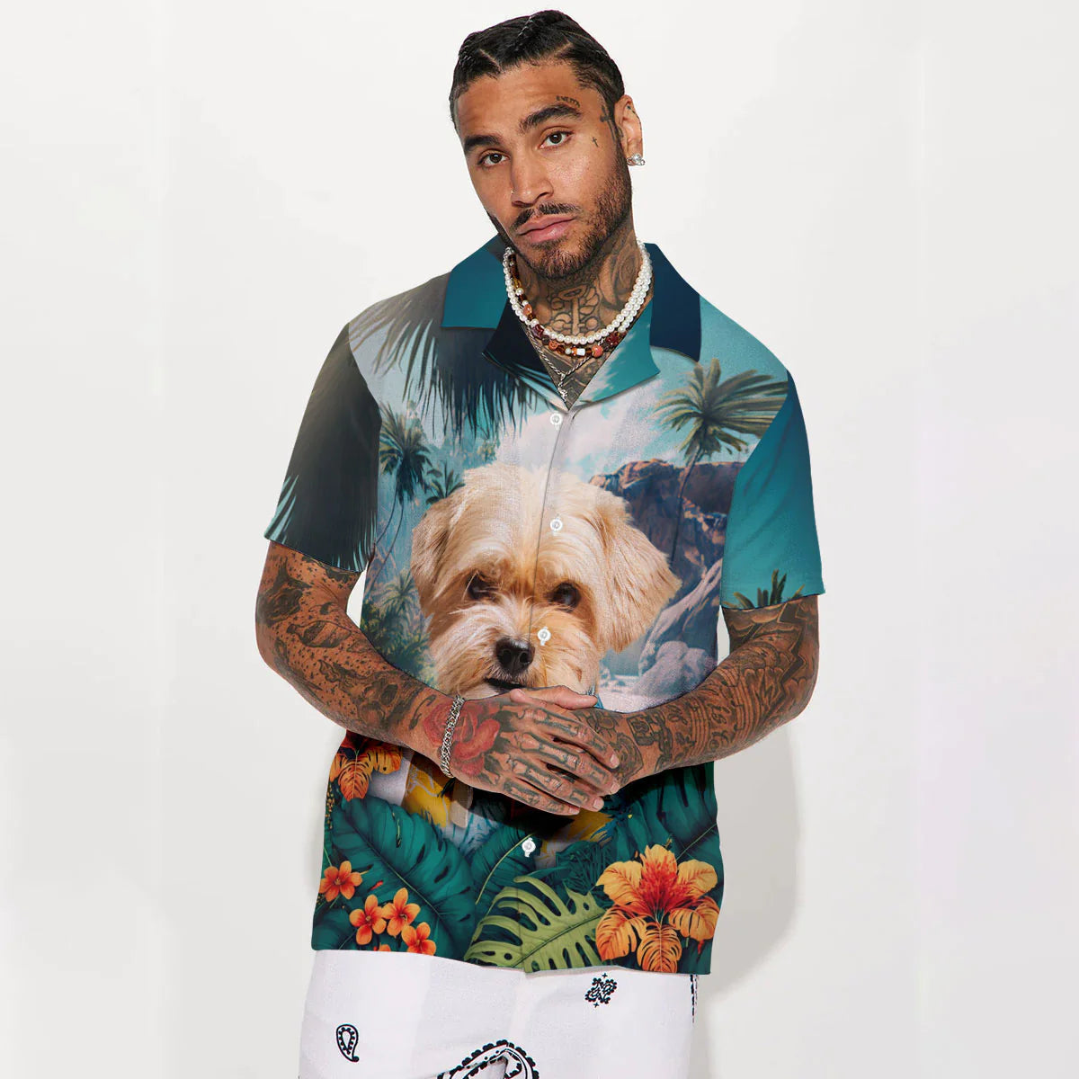 Shorkie - 3D Tropical Hawaiian Shirt