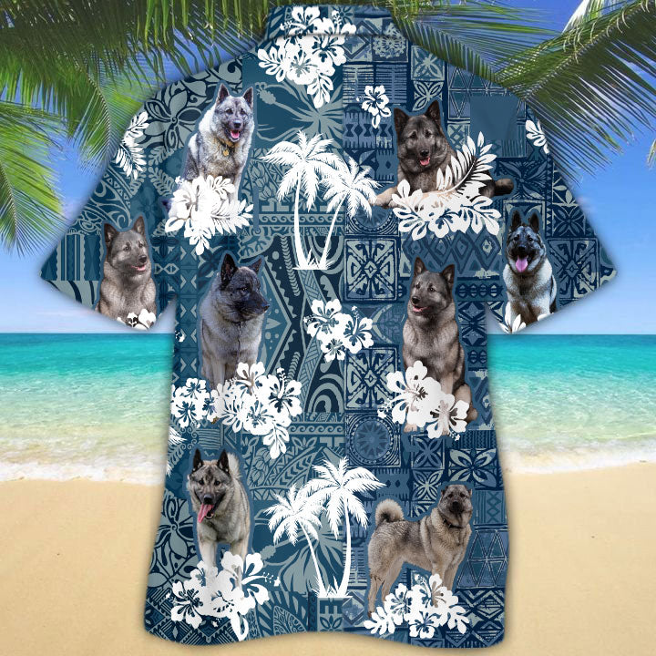 Norwegian Elkhound Hawaiian Shirt TD01