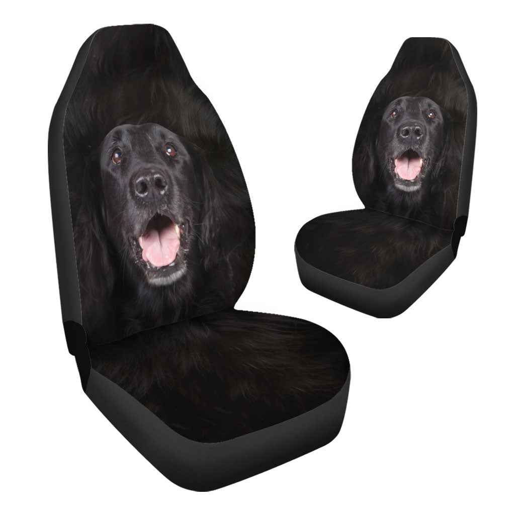 Flat Coated Retriever Face Car Seat Covers 120