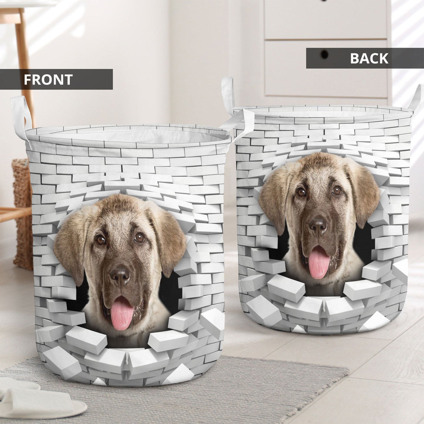 Anatolian Shepherd - In The Hole Of Wall Pattern Laundry Basket