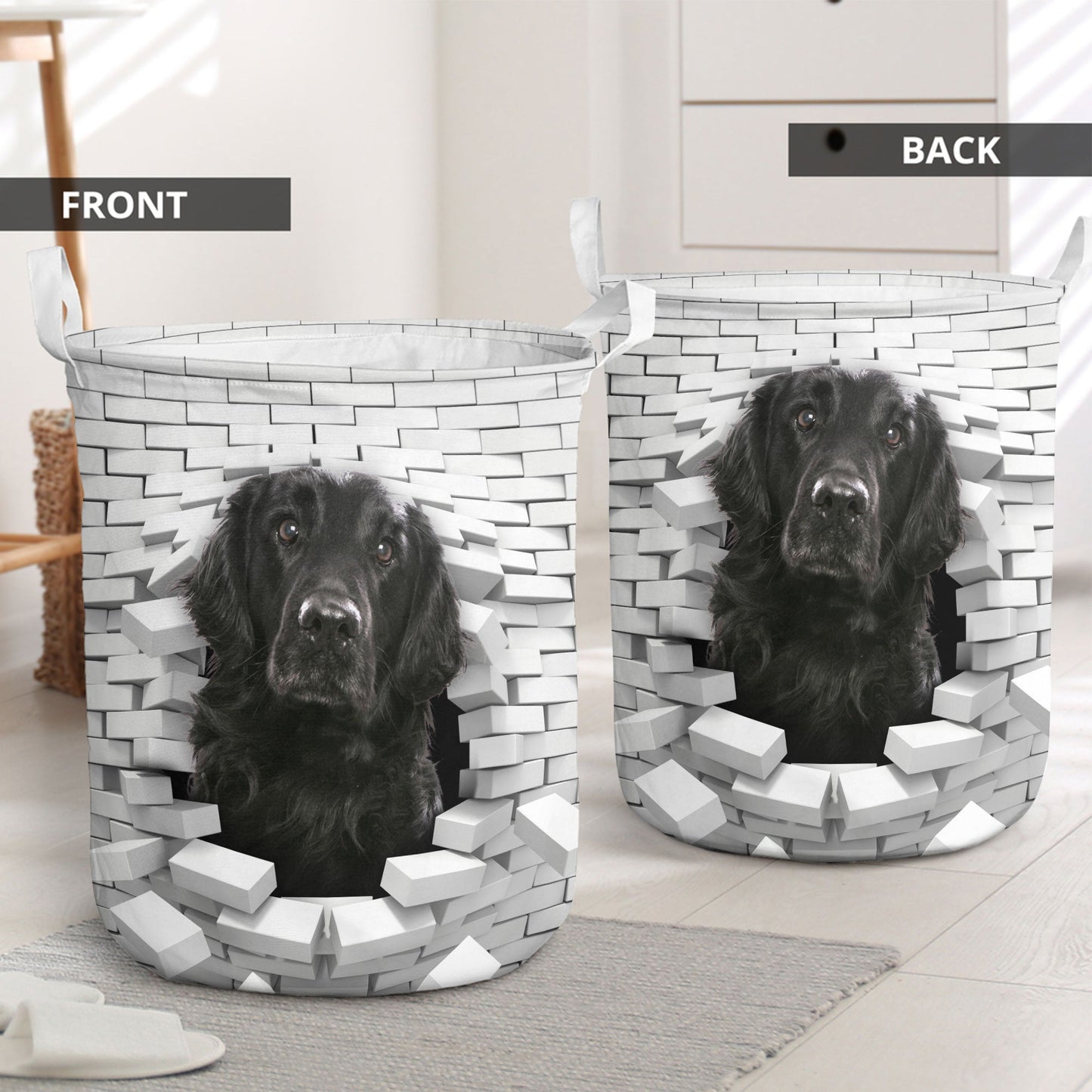 Finnish Lapphund - In The Hole Of Wall Pattern Laundry Basket