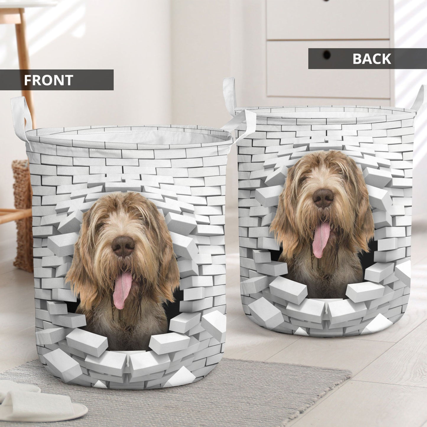Spinone Italiano - In The Hole Of Wall Pattern Laundry Basket