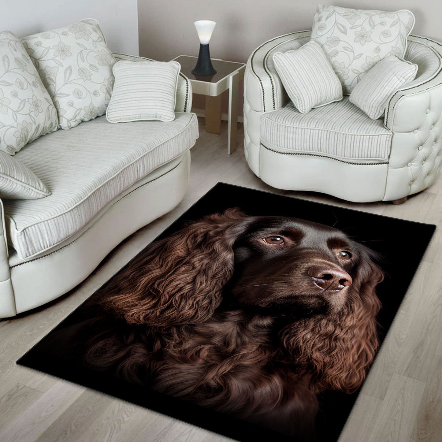Boykin Spaniel 2 3D Portrait Area Rug