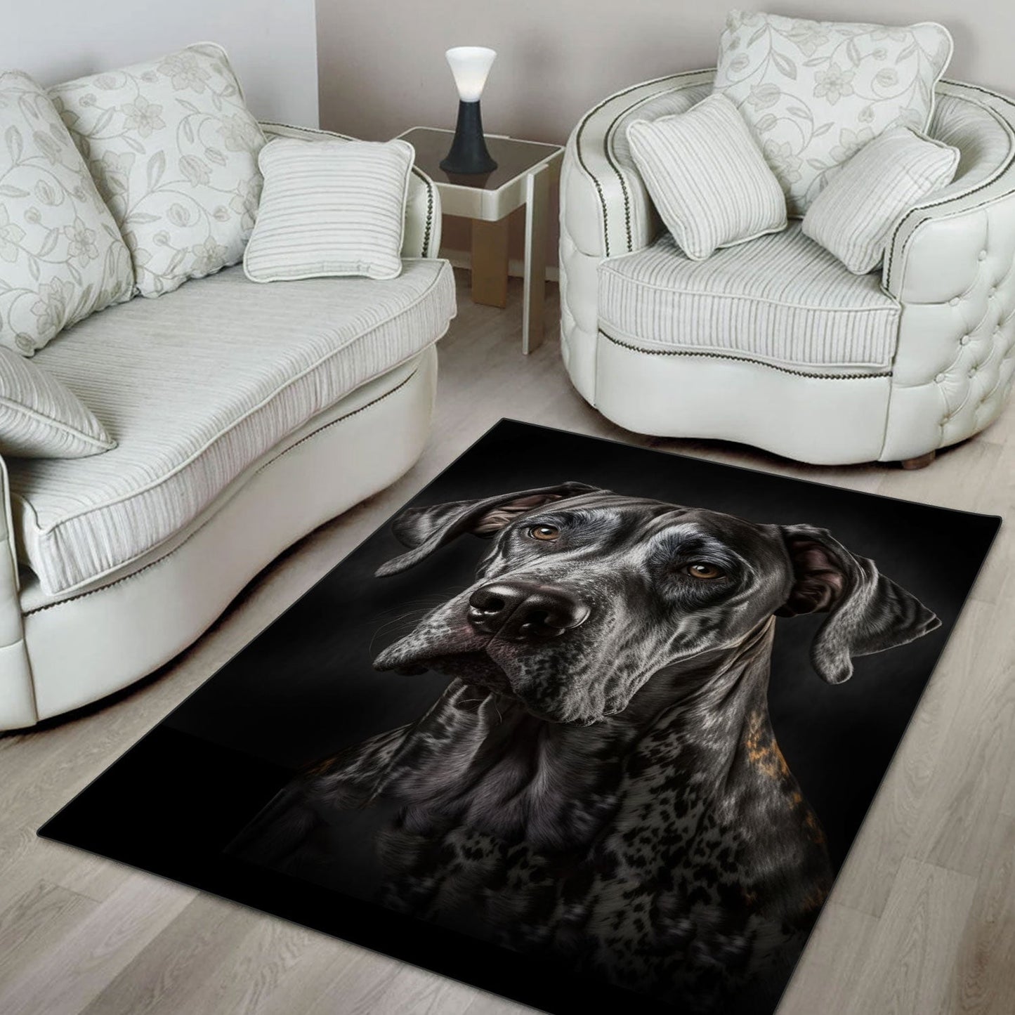 Great Dane 3D Portrait Area Rug
