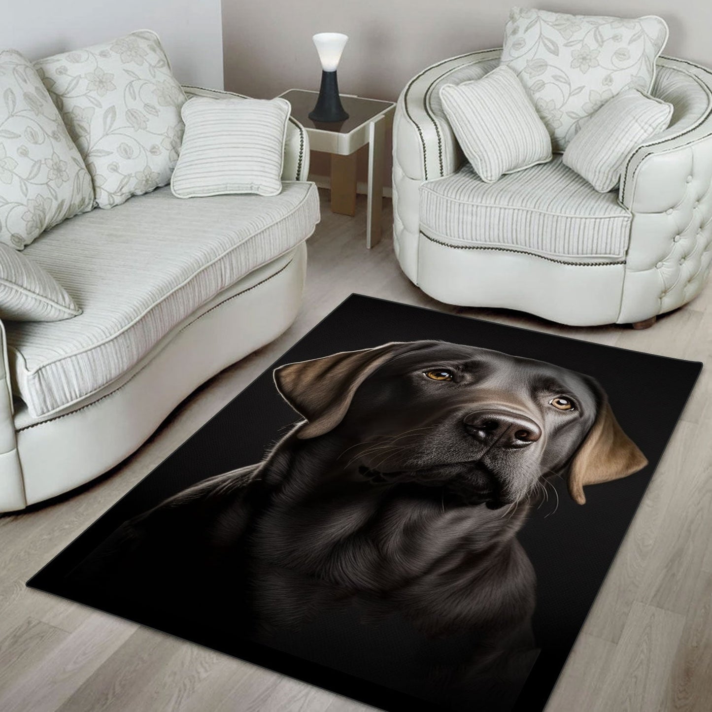 Labrador Retriever 3D Portrait Area Rug