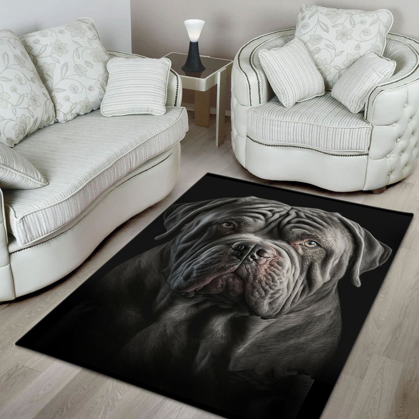 Neapolitan Mastiff 3D Portrait Area Rug