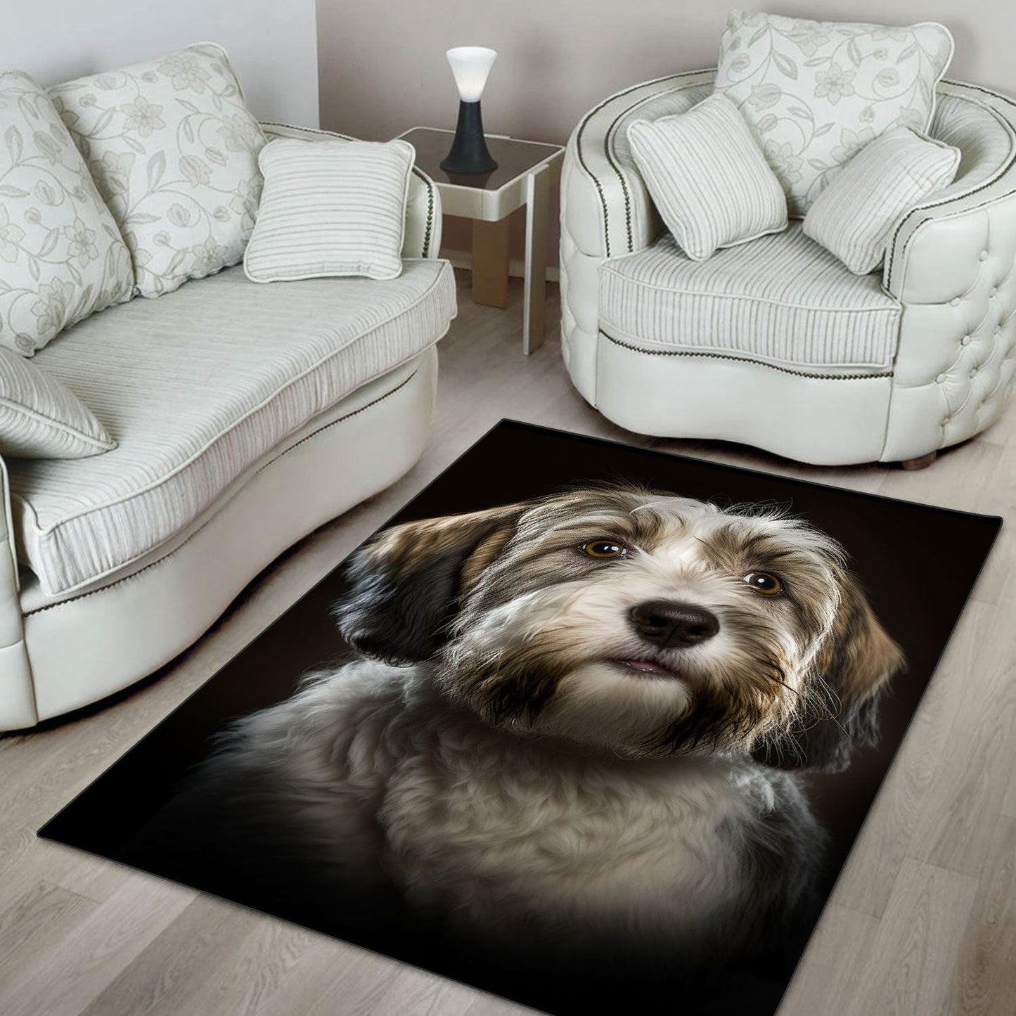 Petit Basset Griffon Vendeen 3D Portrait Area Rug