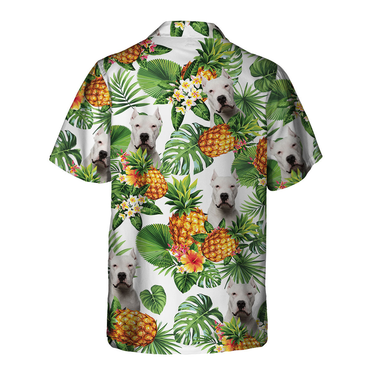 Dogo Argentino - Tropical Pattern Hawaiian Shirt