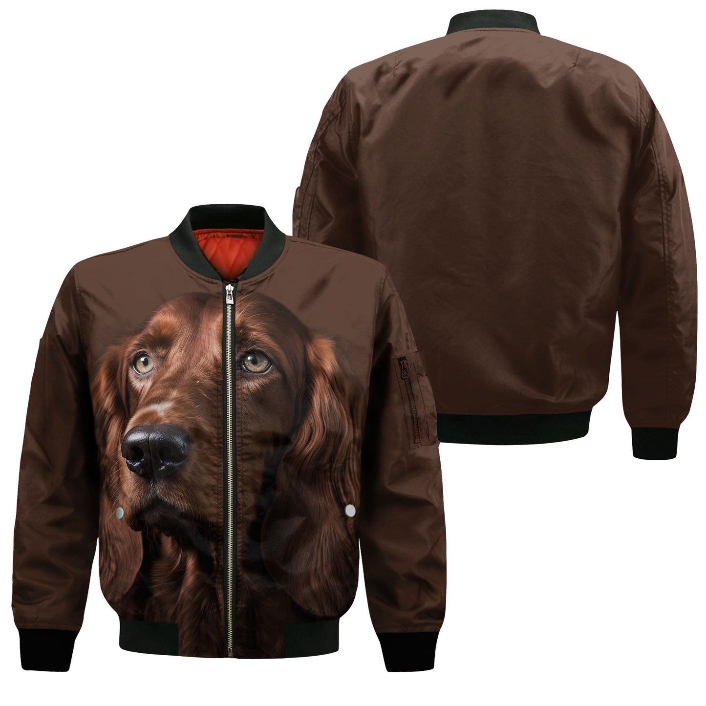 Irish Setter 1 AI - Unisex 3D Graphic Bomber Jacket