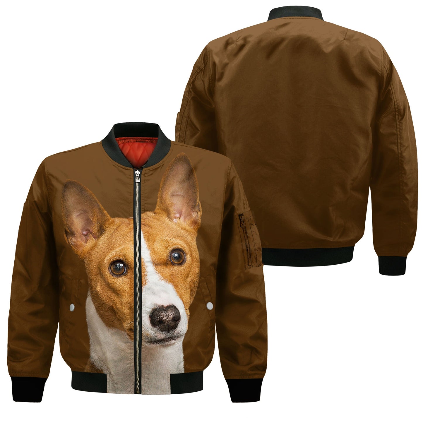 Basenji - Unisex 3D Graphic Bomber Jacket