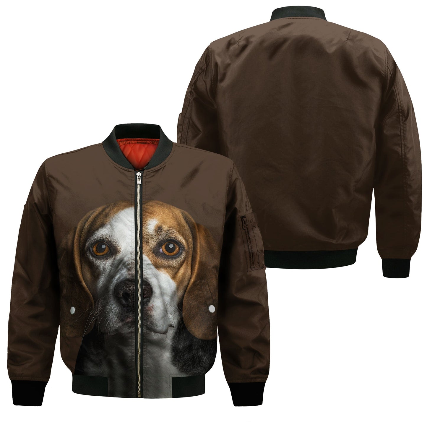 Beagle AI - Unisex 3D Graphic Bomber Jacket