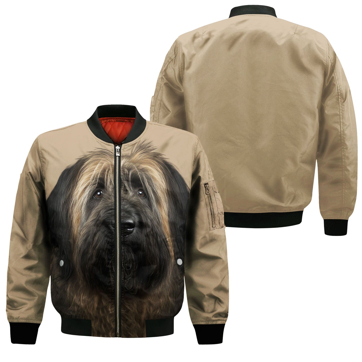 Briard AI - Unisex 3D Graphic Bomber Jacket