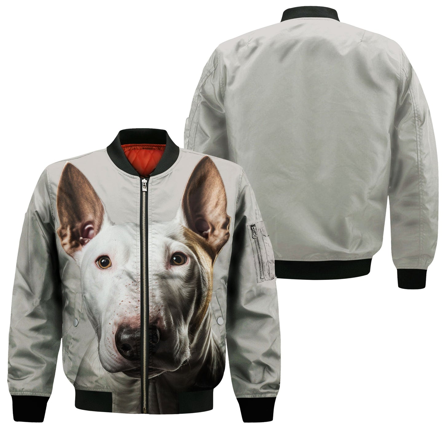 Bull Terrier AI - Unisex 3D Graphic Bomber Jacket